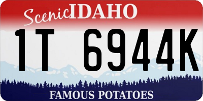 ID license plate 1T6944K