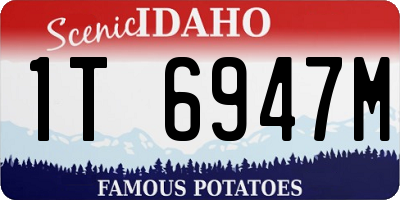 ID license plate 1T6947M