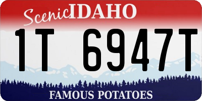 ID license plate 1T6947T
