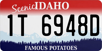 ID license plate 1T6948D