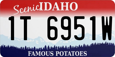 ID license plate 1T6951W