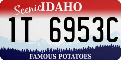 ID license plate 1T6953C