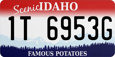 ID license plate 1T6953G