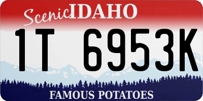 ID license plate 1T6953K