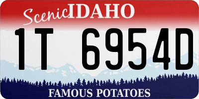 ID license plate 1T6954D