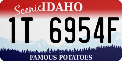 ID license plate 1T6954F