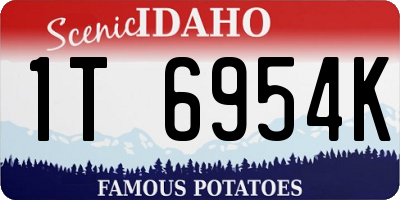 ID license plate 1T6954K