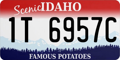 ID license plate 1T6957C