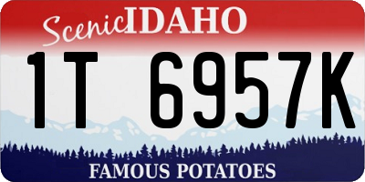 ID license plate 1T6957K