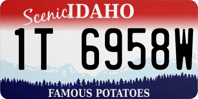 ID license plate 1T6958W