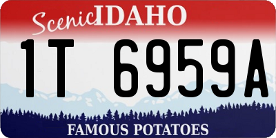 ID license plate 1T6959A
