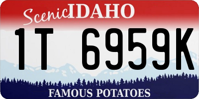ID license plate 1T6959K