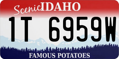 ID license plate 1T6959W