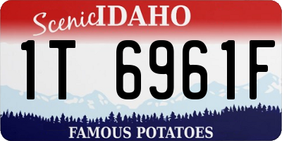 ID license plate 1T6961F