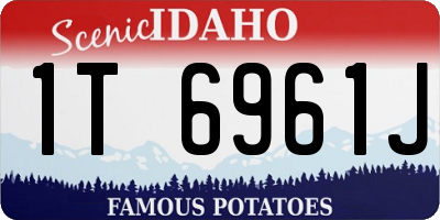 ID license plate 1T6961J