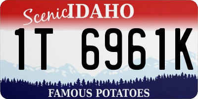 ID license plate 1T6961K