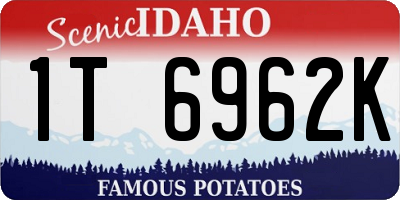 ID license plate 1T6962K