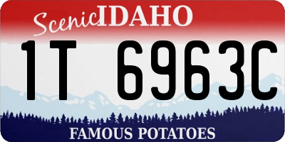 ID license plate 1T6963C