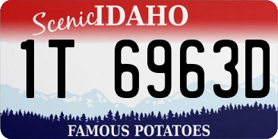 ID license plate 1T6963D
