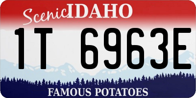 ID license plate 1T6963E