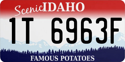 ID license plate 1T6963F
