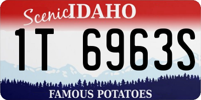 ID license plate 1T6963S