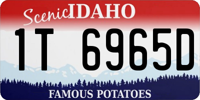 ID license plate 1T6965D