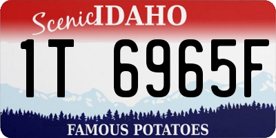 ID license plate 1T6965F