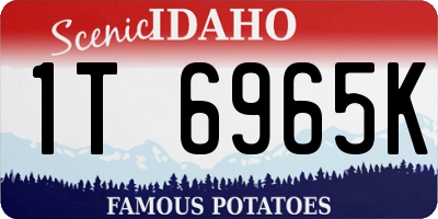 ID license plate 1T6965K