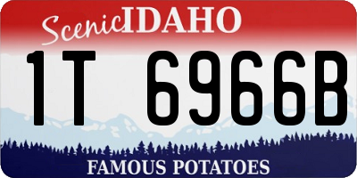 ID license plate 1T6966B