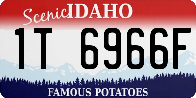 ID license plate 1T6966F