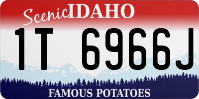 ID license plate 1T6966J