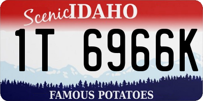 ID license plate 1T6966K