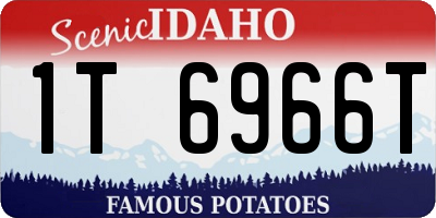 ID license plate 1T6966T