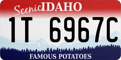 ID license plate 1T6967C