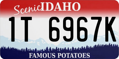 ID license plate 1T6967K