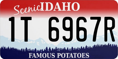 ID license plate 1T6967R