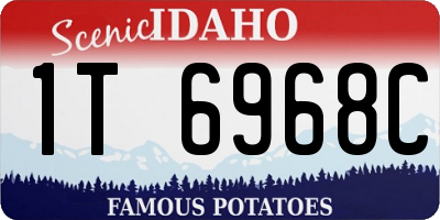 ID license plate 1T6968C
