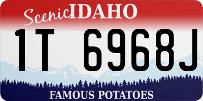 ID license plate 1T6968J
