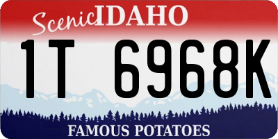 ID license plate 1T6968K