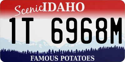 ID license plate 1T6968M