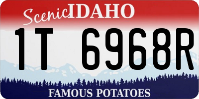 ID license plate 1T6968R