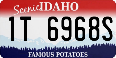 ID license plate 1T6968S