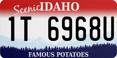 ID license plate 1T6968U