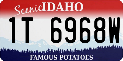 ID license plate 1T6968W