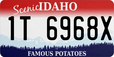 ID license plate 1T6968X