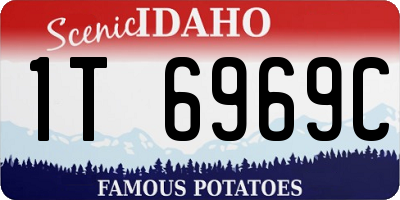 ID license plate 1T6969C