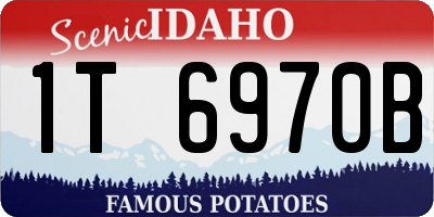 ID license plate 1T6970B