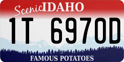 ID license plate 1T6970D