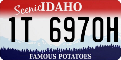 ID license plate 1T6970H
